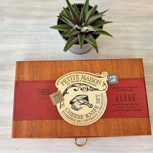 Petite Maison by Wildly Delicious 5‑Piece Cheese Knife Set with Rosewood Handles